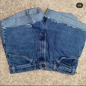 Vintage Levi distressed denim shorts